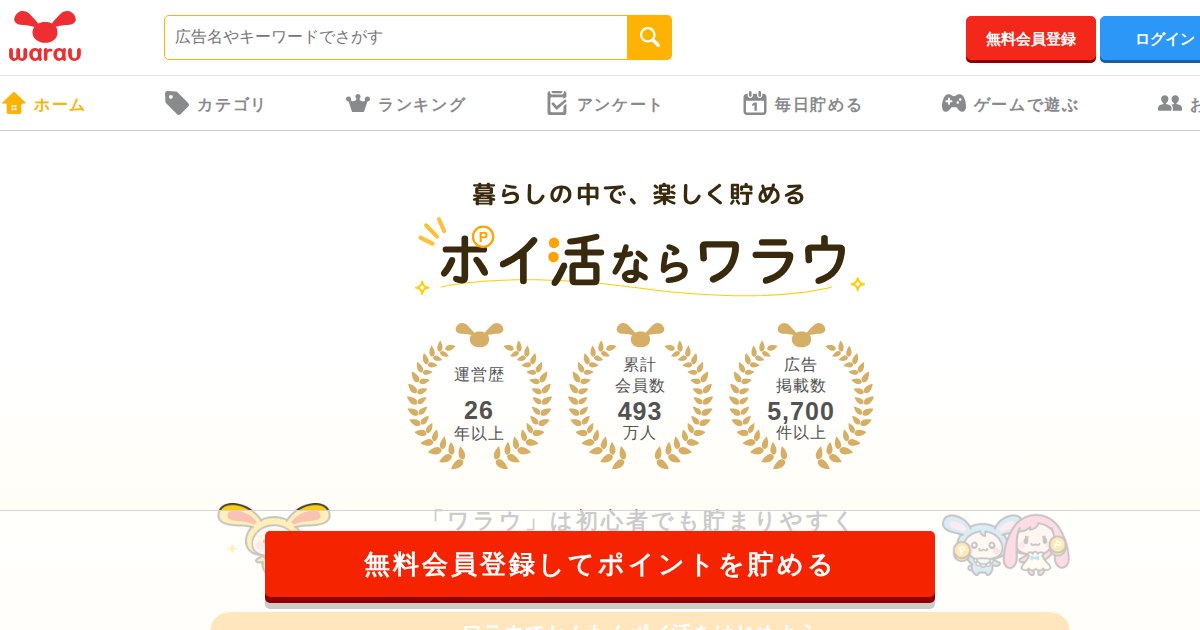 ワラウの使い方｜1pt＝1円・コインとの違い・交換と失効条件