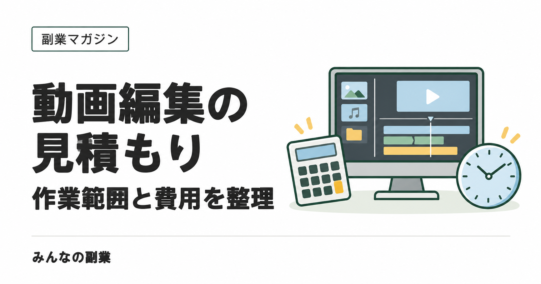動画編集の見積もり方|素材尺・字幕・修正範囲の決め方とテンプレート